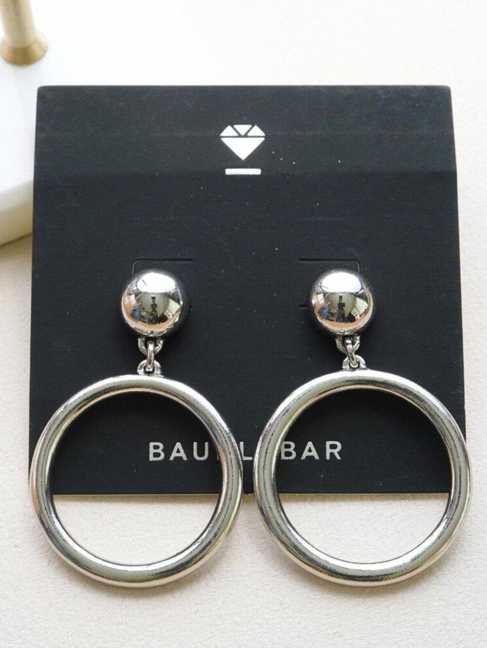 BaubleBar Ring Hoop Earrings Silver